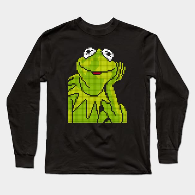 POXELART - Kermit Muppets Long Sleeve T-Shirt by JigongNumpuk